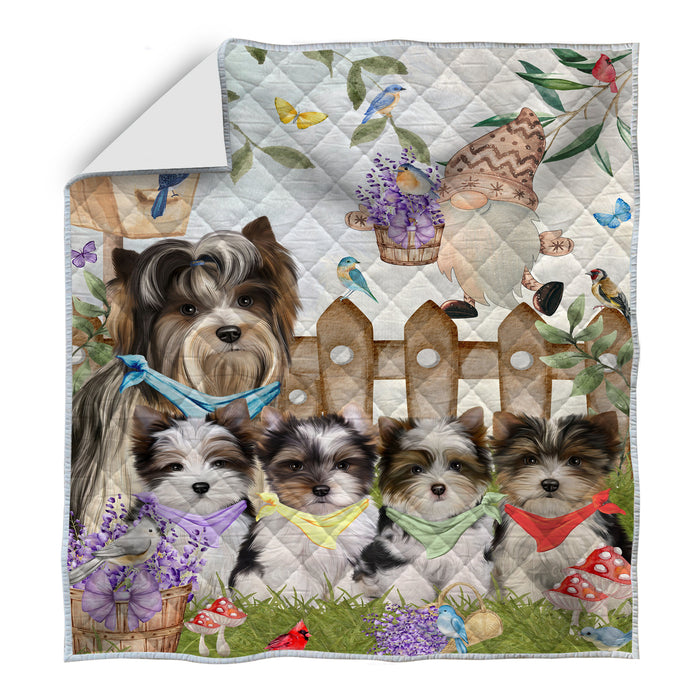 Biewer Terrier Quilt: Explore a Variety of Bedding Designs, Custom, Personalized, Bedspread Coverlet Quilted, Gift for Dog and Pet Lovers