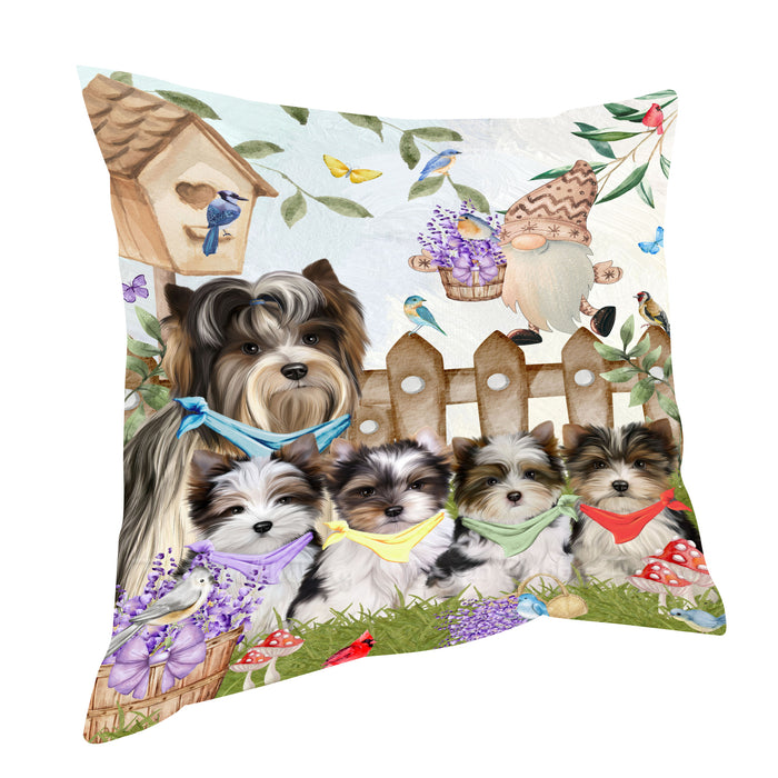 Biewer Terrier Pillow, Explore a Variety of Personalized Designs, Custom, Throw Pillows Cushion for Sofa Couch Bed, Dog Gift for Pet Lovers