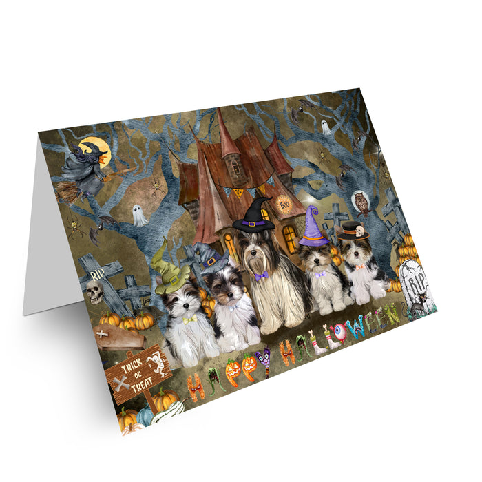 Biewer Terrier Greeting Cards & Note Cards: Explore a Variety of Designs, Custom, Personalized, Halloween Invitation Card with Envelopes, Gifts for Dog Lovers