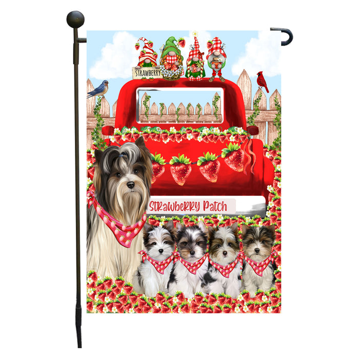 Biewer Terrier Dogs Garden Flag: Explore a Variety of Custom Designs, Double-Sided, Personalized, Weather Resistant, Garden Outside Yard Decor, Dog Gift for Pet Lovers