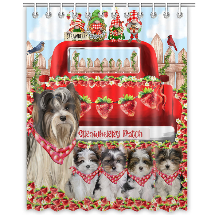 Biewer Terrier Shower Curtain: Explore a Variety of Designs, Personalized, Custom, Waterproof Bathtub Curtains for Bathroom Decor with Hooks, Pet Gift for Dog Lovers