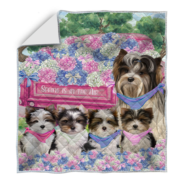 Biewer Terrier Bed Quilt, Explore a Variety of Designs, Personalized, Custom, Bedding Coverlet Quilted, Pet and Dog Lovers Gift
