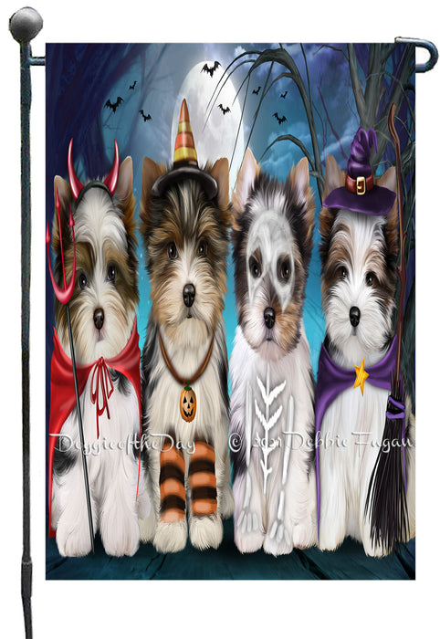 Happy Halloween Trick or Treat Biewer Dogs Garden Flags- Outdoor Double Sided Garden Yard Porch Lawn Spring Decorative Vertical Home Flags 12 1/2"w x 18"h