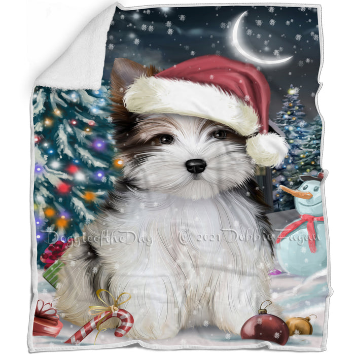 Have a Holly Jolly Biewer Terrier Dog Christmas Blanket BLNKT81453