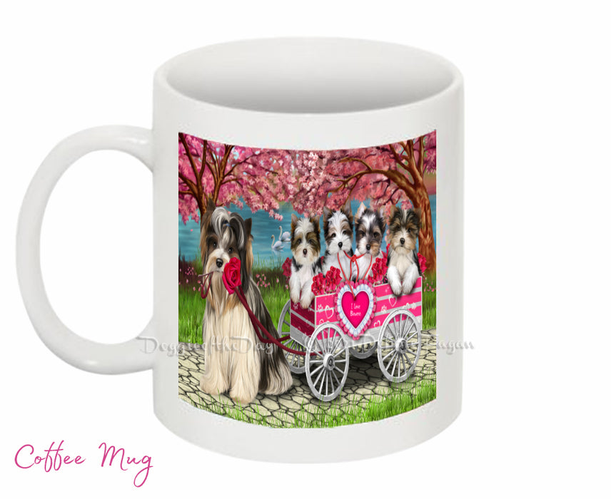 Mother's Day Gift Basket Biewer Dogs Blanket, Pillow, Coasters, Magnet, Coffee Mug and Ornament