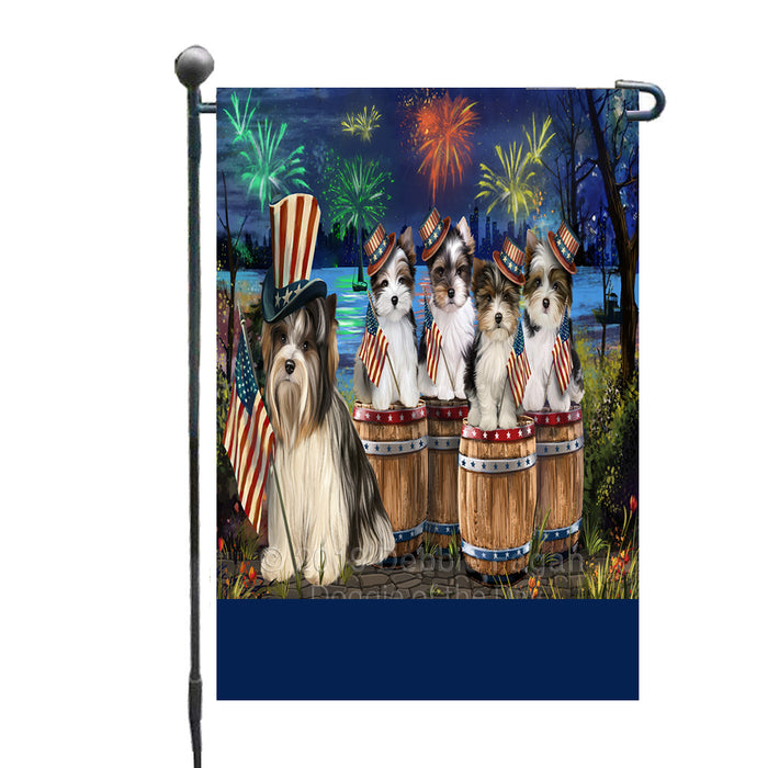 Personalized 4th of July Firework Biewer Terrier Dogs Custom Garden Flags GFLG-DOTD-A57791