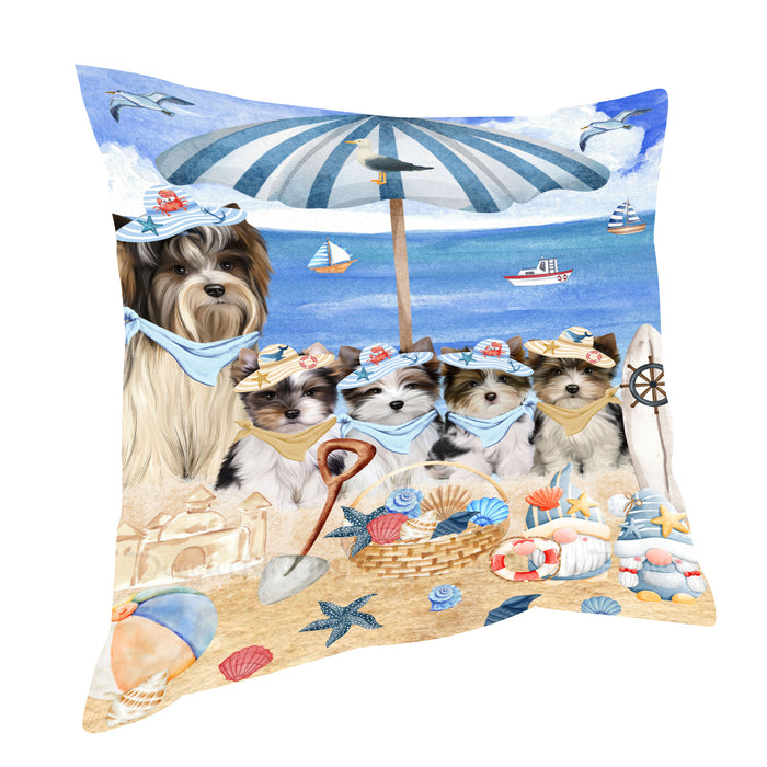 Biewer Terrier Pillow, Explore a Variety of Personalized Designs, Custom, Throw Pillows Cushion for Sofa Couch Bed, Dog Gift for Pet Lovers