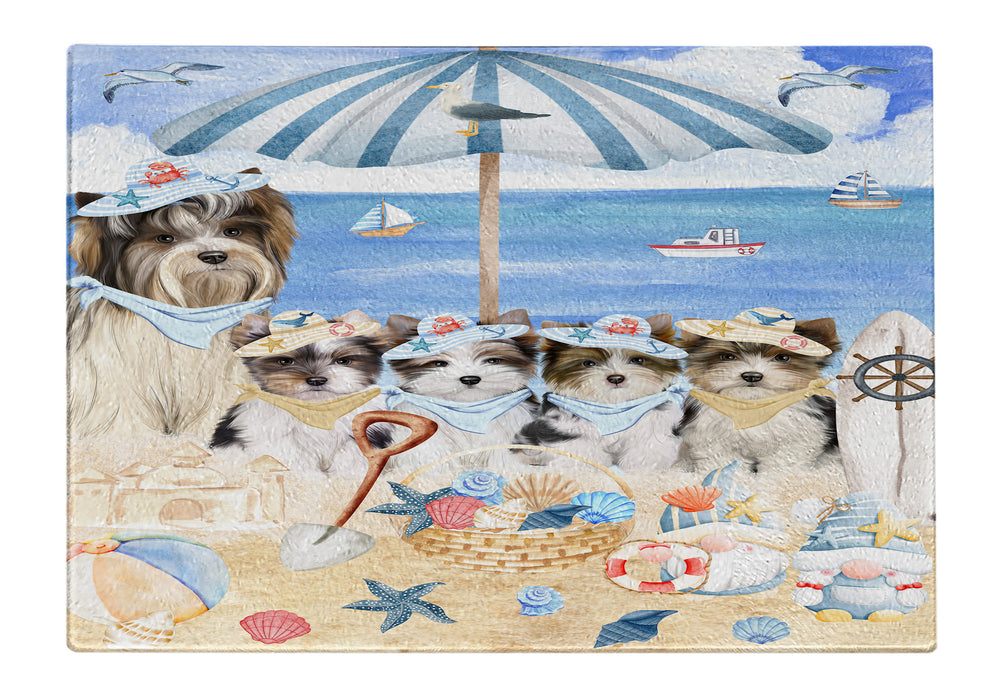 Biewer Terrier Tempered Glass Cutting Board: Explore a Variety of Custom Designs, Personalized, Scratch and Stain Resistant Boards for Kitchen, Gift for Dog and Pet Lovers