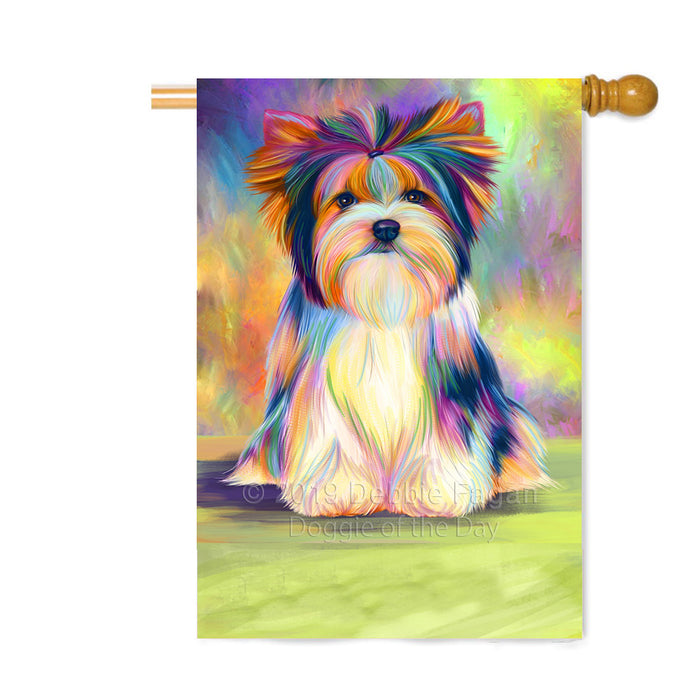 Personalized Paradise Wave Biewer Terrier Dog Custom House Flag FLG-DOTD-A60067