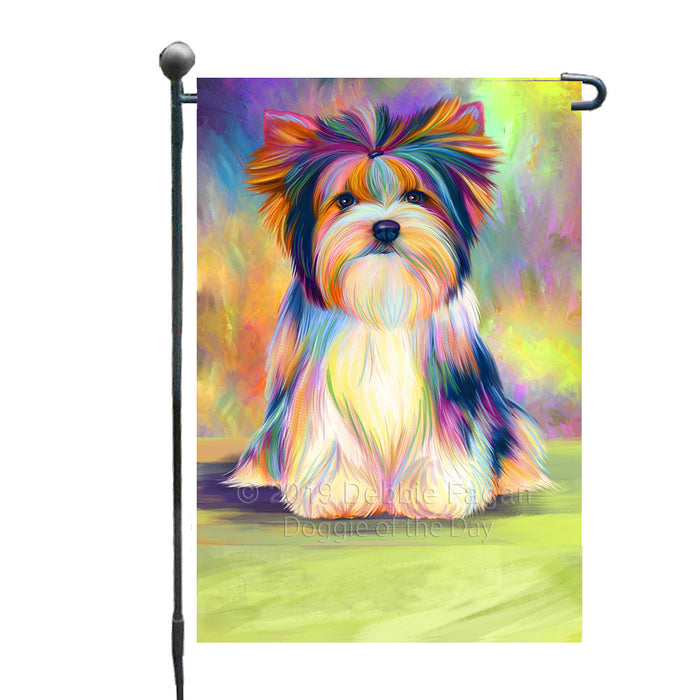 Personalized Paradise Wave Biewer Terrier Dog Custom Garden Flags GFLG-DOTD-A60011