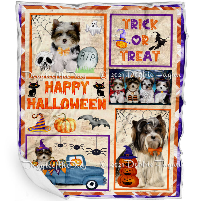 Happy Halloween Trick or Treat Biewer Dogs Blanket BLNKT143722