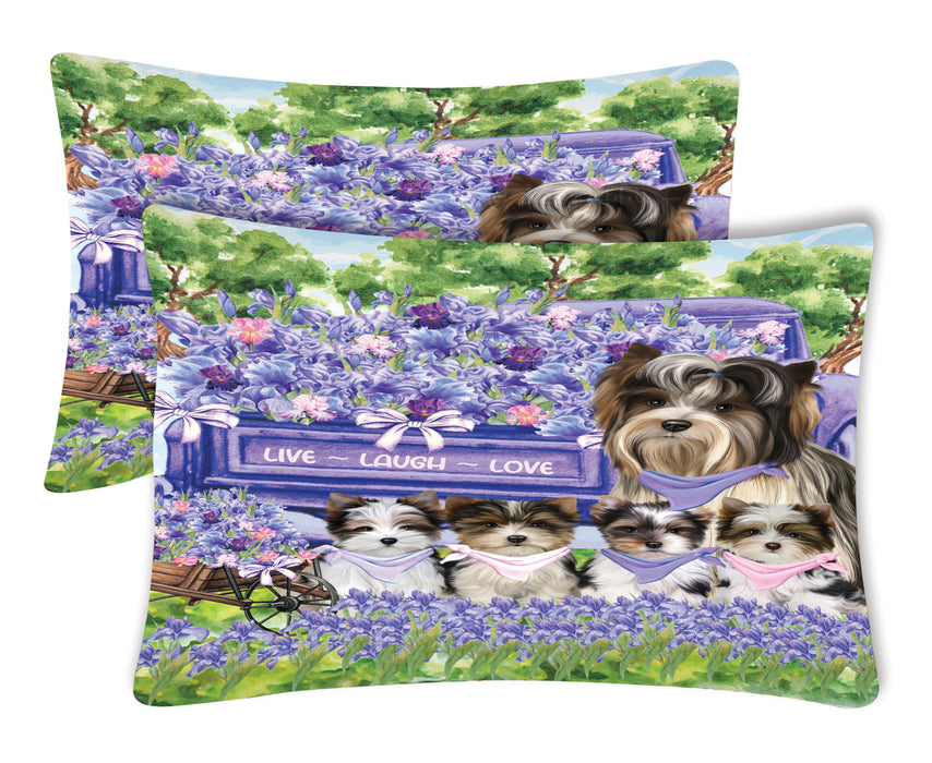 Biewer Terrier Pillow Case with a Variety of Designs, Custom, Personalized, Super Soft Pillowcases Set of 2, Dog and Pet Lovers Gifts