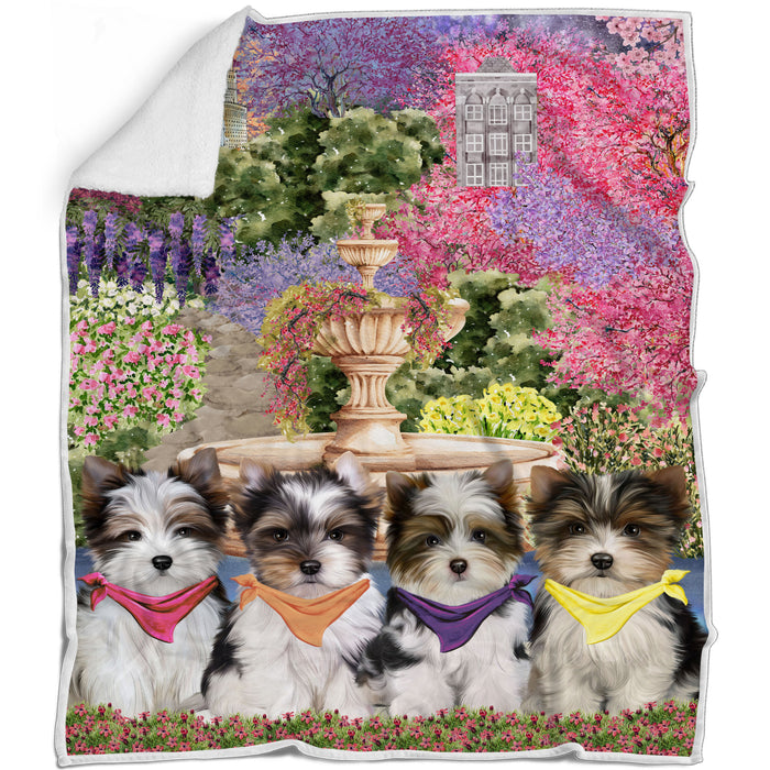 Biewer Terrier Blanket: Explore a Variety of Designs, Cozy Sherpa, Fleece and Woven, Custom, Personalized, Gift for Dog and Pet Lovers