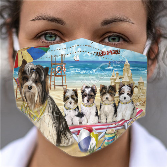 Pet Friendly Beach Biewer Dogs Face Mask FM49077