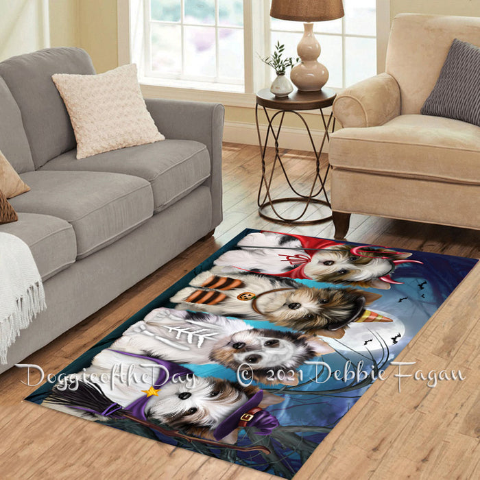 Happy Halloween Trick or Treat Biewer Dogs Polyester Living Room Carpet Area Rug ARUG66173