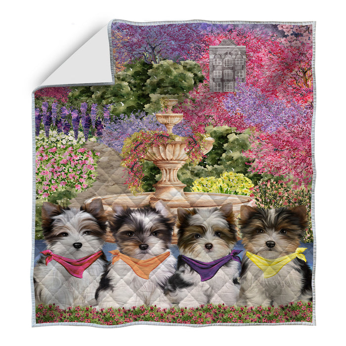 Biewer Terrier Quilt: Explore a Variety of Custom Designs, Personalized, Bedding Coverlet Quilted, Gift for Dog and Pet Lovers