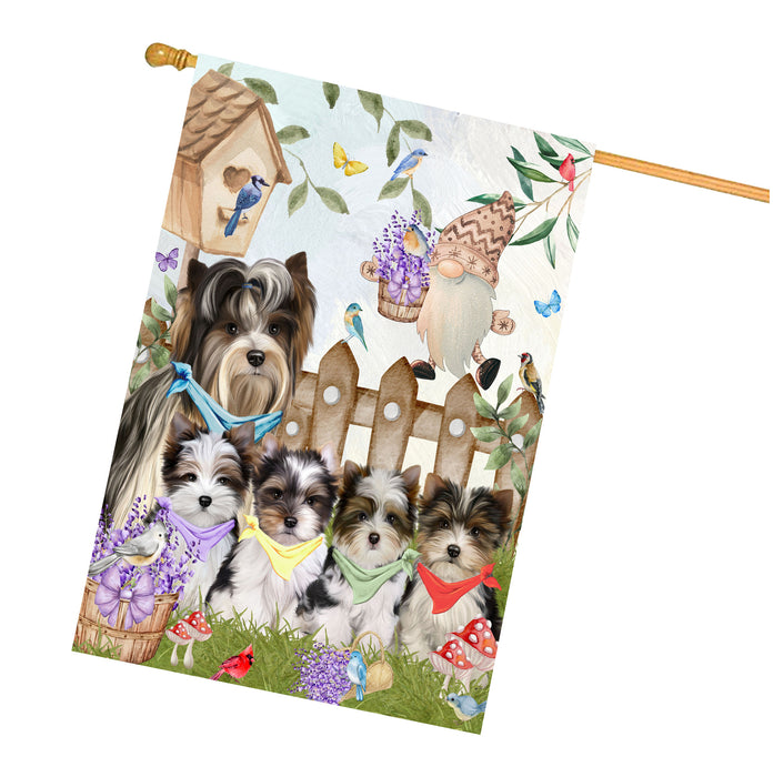 Biewer Terrier Dogs House Flag: Explore a Variety of Designs, Custom, Personalized, Weather Resistant, Double-Sided, Home Outside Yard Decor for Dog and Pet Lovers