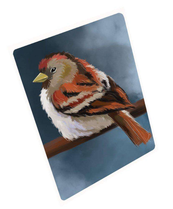 Bird Art Portrait Print Woven Throw Sherpa Plush Fleece Blanket