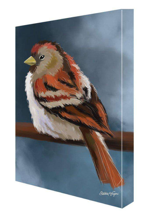 Bird Painting Printed on Canvas Wall Art Signed