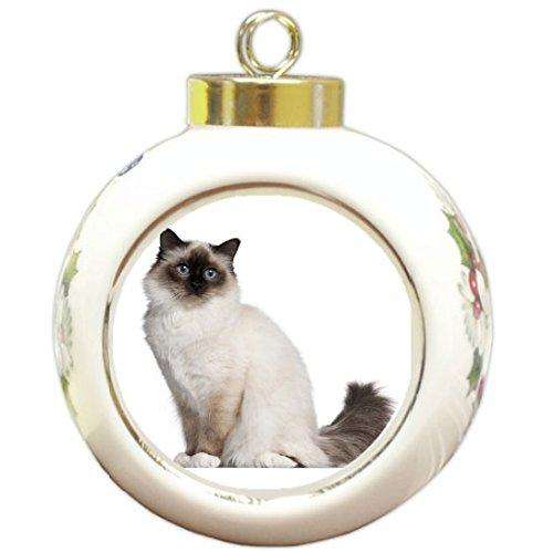 Birman Cat Christmas Holiday Ornament