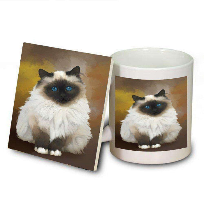 Birman Cat Mug and Coaster Set