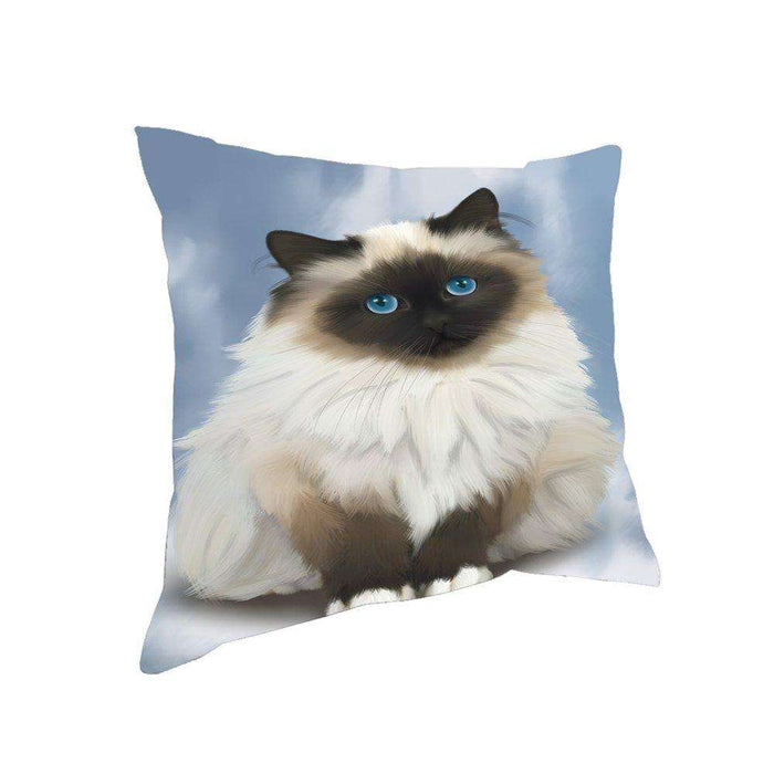 Birman Cat Throw Pillow
