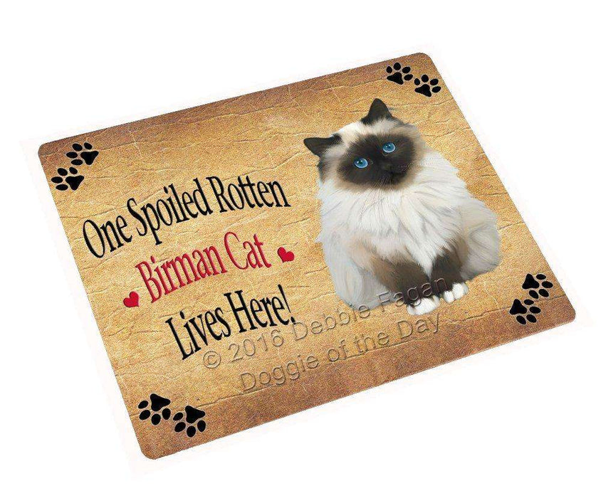 Birman Spoiled Rotten Cat Art Portrait Print Woven Throw Sherpa Plush Fleece Blanket