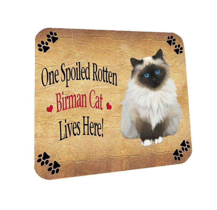 Birman Spoiled Rotten Cat Coasters Set of 4
