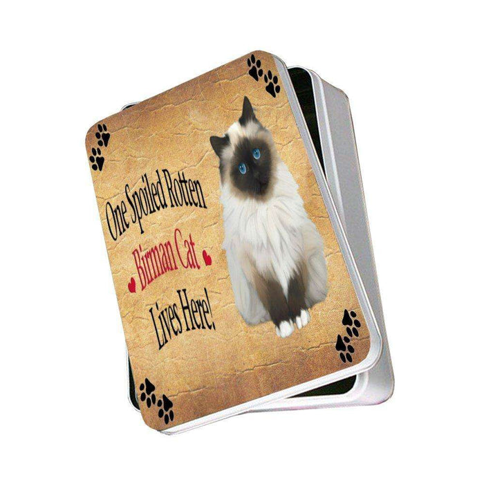 Birman Spoiled Rotten Cat Photo Storage Tin