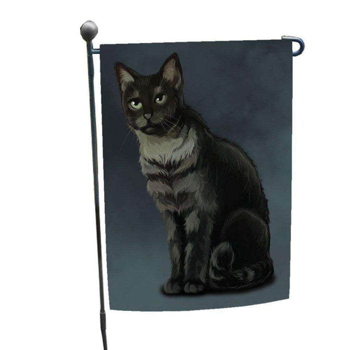 Black And Silver Tabby Cat Garden Flag