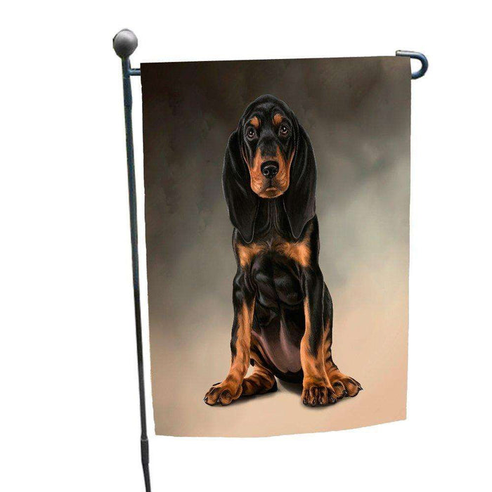 Black And Tan Coonhound Dog Garden Flag