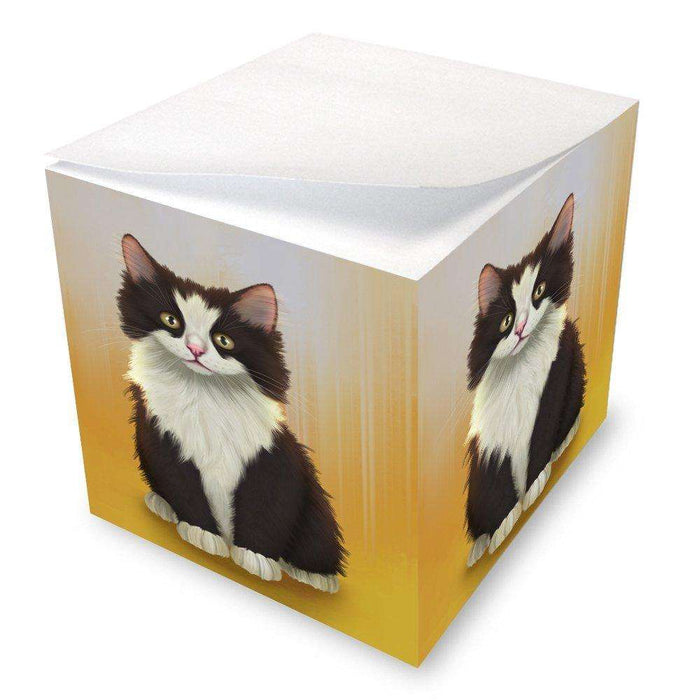 Black And White Cat Note Cube