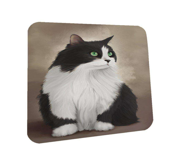 Black And White Persian Cat Coasters Set of 4