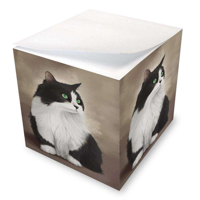 Black And White Persian Cat Note Cube