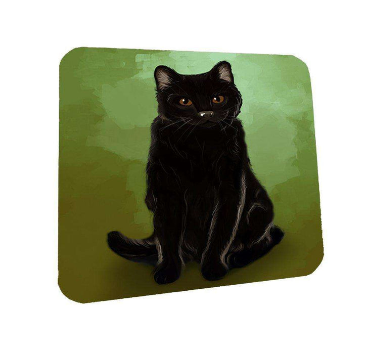 Black Cat Coasters Set of 4