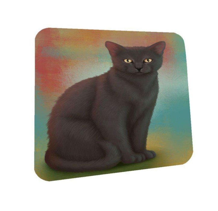 Black Cat Coasters Set of 4