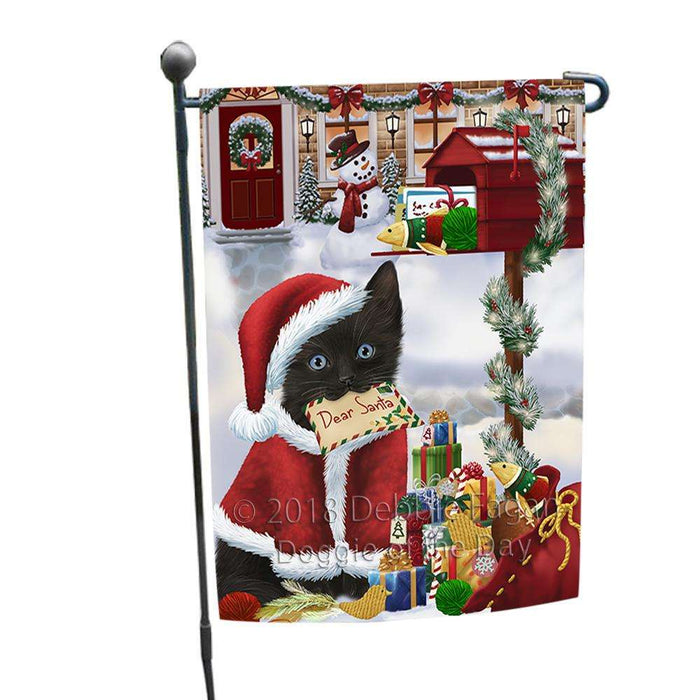 Black Cat Dear Santa Letter Christmas Holiday Mailbox Garden Flag GFLG53587