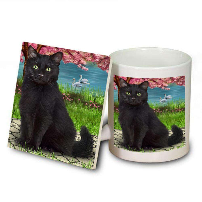 Black Cat Mug and Coaster Set MUC51729