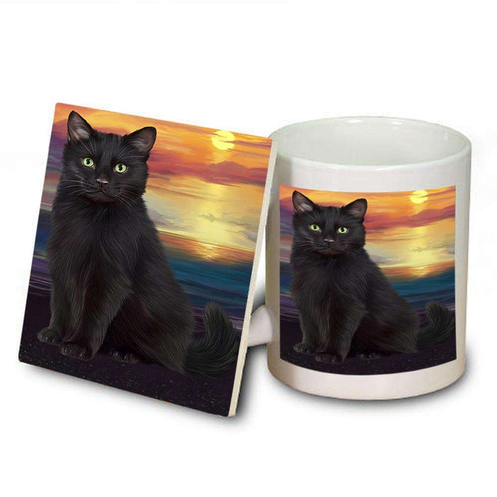 Black Cat Mug and Coaster Set MUC51730