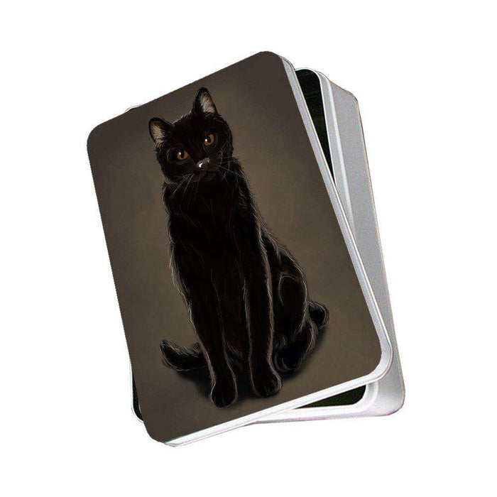 Black Cat Photo Storage Tin