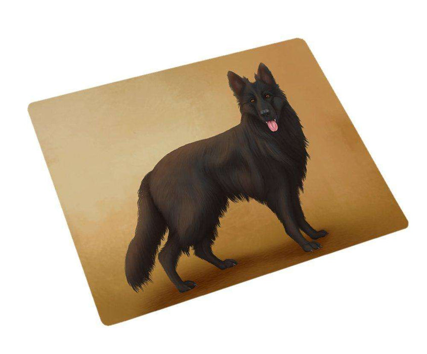 Black German Shepherd Dog Art Portrait Print Woven Throw Sherpa Plush Fleece Blanket