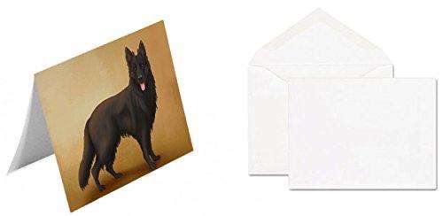 Black German Shepherd Dog Handmade Artwork Assorted Pets Greeting Cards and Note Cards with Envelopes for All Occasions and Holiday Seasons