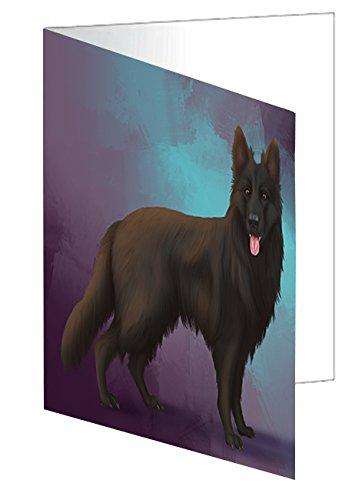 Black German Shepherd Dog Handmade Artwork Assorted Pets Greeting Cards and Note Cards with Envelopes for All Occasions and Holiday Seasons