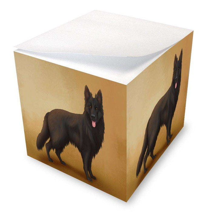 Black German Shepherd Dog Note Cube