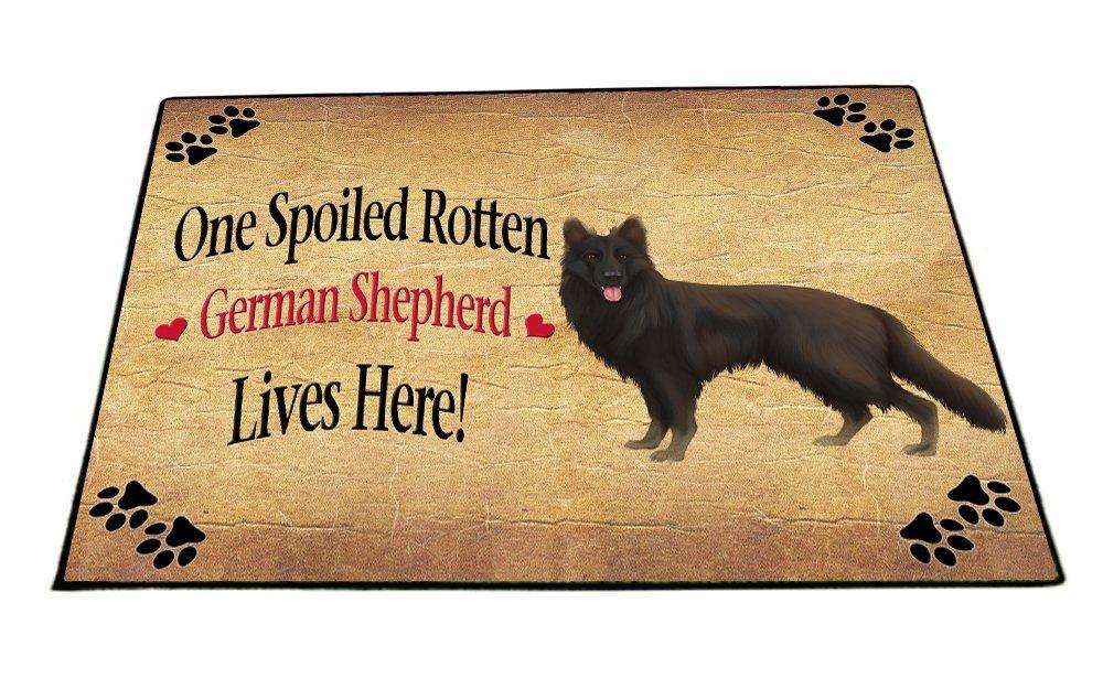 Black German Shepherd Spoiled Rotten Dog Indoor/Outdoor Floormat