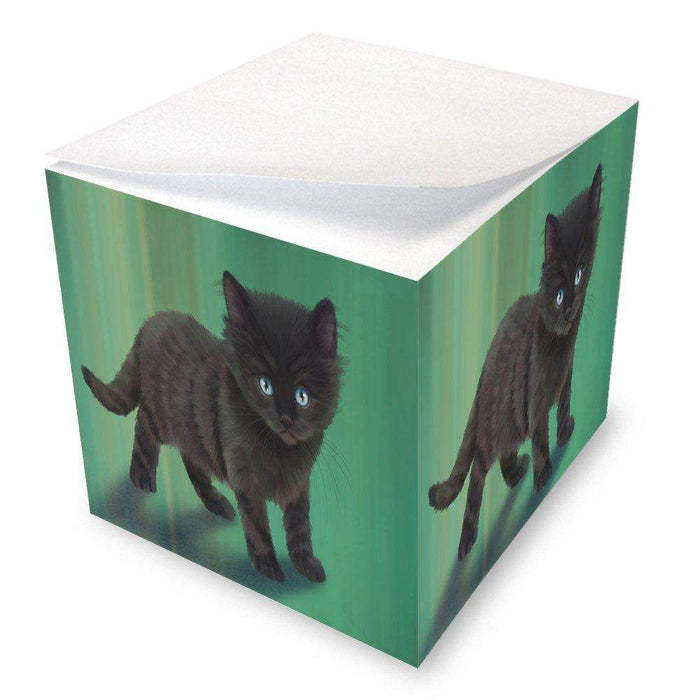 Black Kitten Cat Note Cube