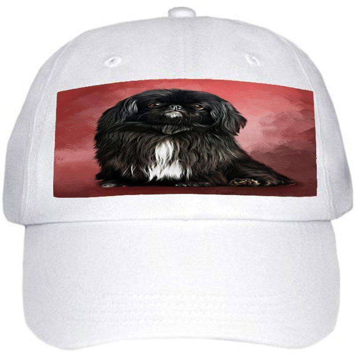 Black Pekingese Dog Ball Hat Cap