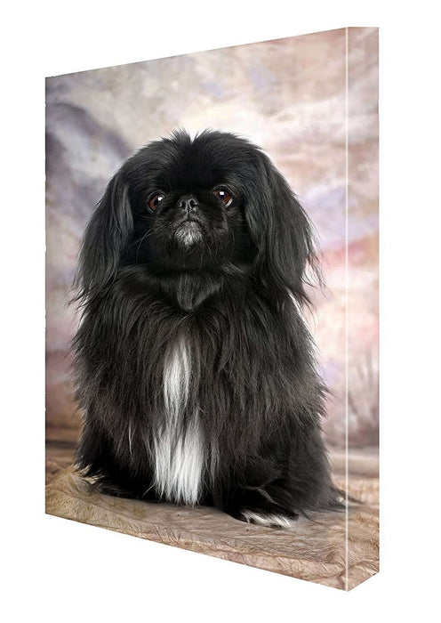 Black Pekingese Dog Canvas 18 x 24