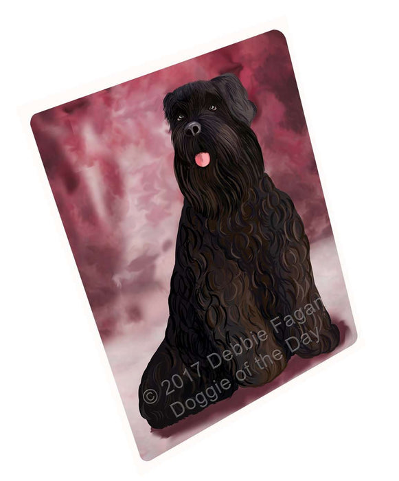Black Russian Terrier Dog Art Portrait Print Woven Throw Sherpa Plush Fleece Blanket