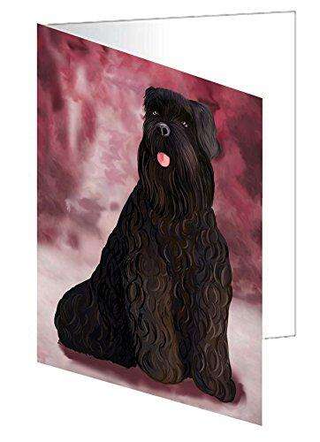 Black Russian Terrier Dog Handmade Artwork Assorted Pets Greeting Cards and Note Cards with Envelopes for All Occasions and Holiday Seasons